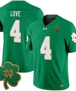 Jeremiyah Love Jersey #4 Notre Dame 2025 Vapor Limited V3 Stitched