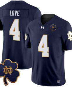 Alternative view of Jeremiyah Love Jersey #4 Notre Dame 2025 Vapor Limited V3 Stitched