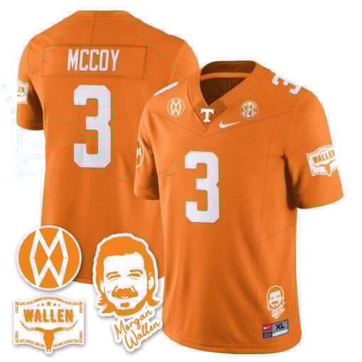 Jermod McCoy Jersey #3 Tennessee Vols Morgan Wallen 2025 Stitched - Image 5