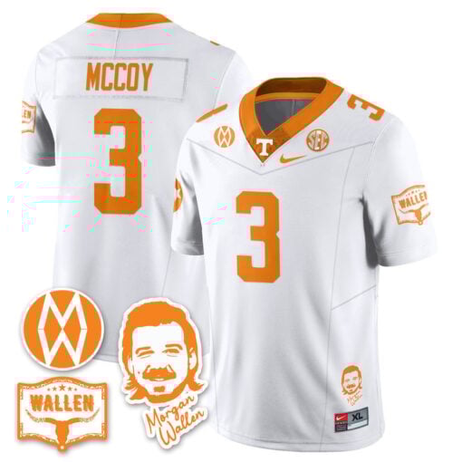 Jermod McCoy Jersey #3 Tennessee Vols Morgan Wallen 2025 Stitched - Image 2
