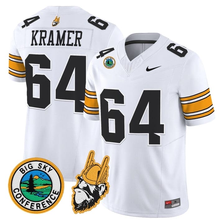 Jerry Kramer Jersey #64 Idaho Vandals 1975 Throwback Limited Stitched - Image 2