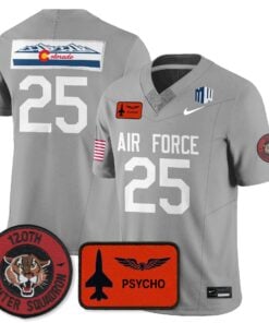 Alternative view of Jersey #25 Air Force Football 2025 Honor F-16 All Stitched