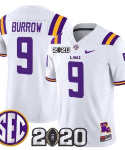 Joe Burrow Jersey #9 LSU Tigers 2020 National Champions Stitched