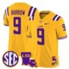 Joe Burrow Jersey 9 LSU Tigers 2025 Louisiana Patch Stitched Gold be0ca119 d40b 4d8f a3aa 4a0f934e374c
