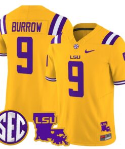 Joe Burrow Jersey #9 LSU Tigers 2025 Louisiana Patch Stitched