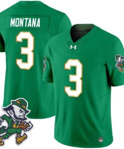 Joe Montana Jersey 3 Notre Dame 2025 Gridiron Leprechaun Edition Green 3475958c d6bc 4309 a151 e08f26c1d0b0
