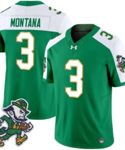 Alternative view of Joe Montana Jersey #3 Notre Dame 2025 Gridiron Leprechaun Edition