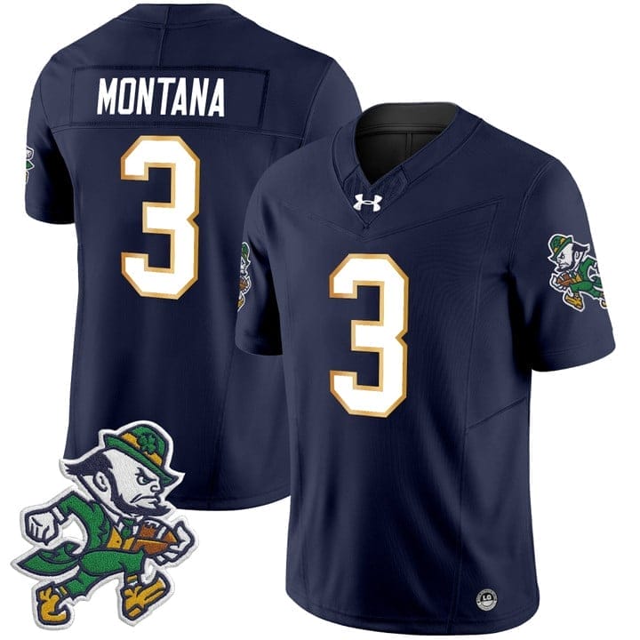 Joe Montana Jersey #3 Notre Dame 2025 Gridiron Leprechaun Edition 4 Joe Montana Jersey #3 Notre Dame 2025 Gridiron Leprechaun Edition - Image 4
