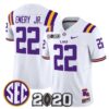 John Emery Jr Jersey 22 LSU Tigers 2020 National Champions Stitched White 5856fec2 f27c 4068 901a 633666f4c030