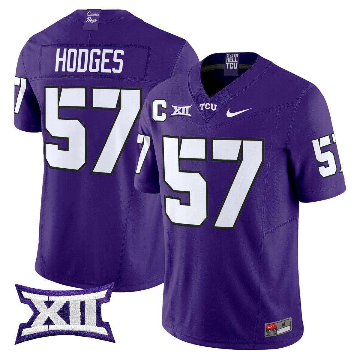Johnny Hodges Jersey #57 TCU Horned Frogs 2025 Vapor Limited Stitched 5 Johnny Hodges Jersey #57 TCU Horned Frogs 2025 Vapor Limited Stitched - Image 5