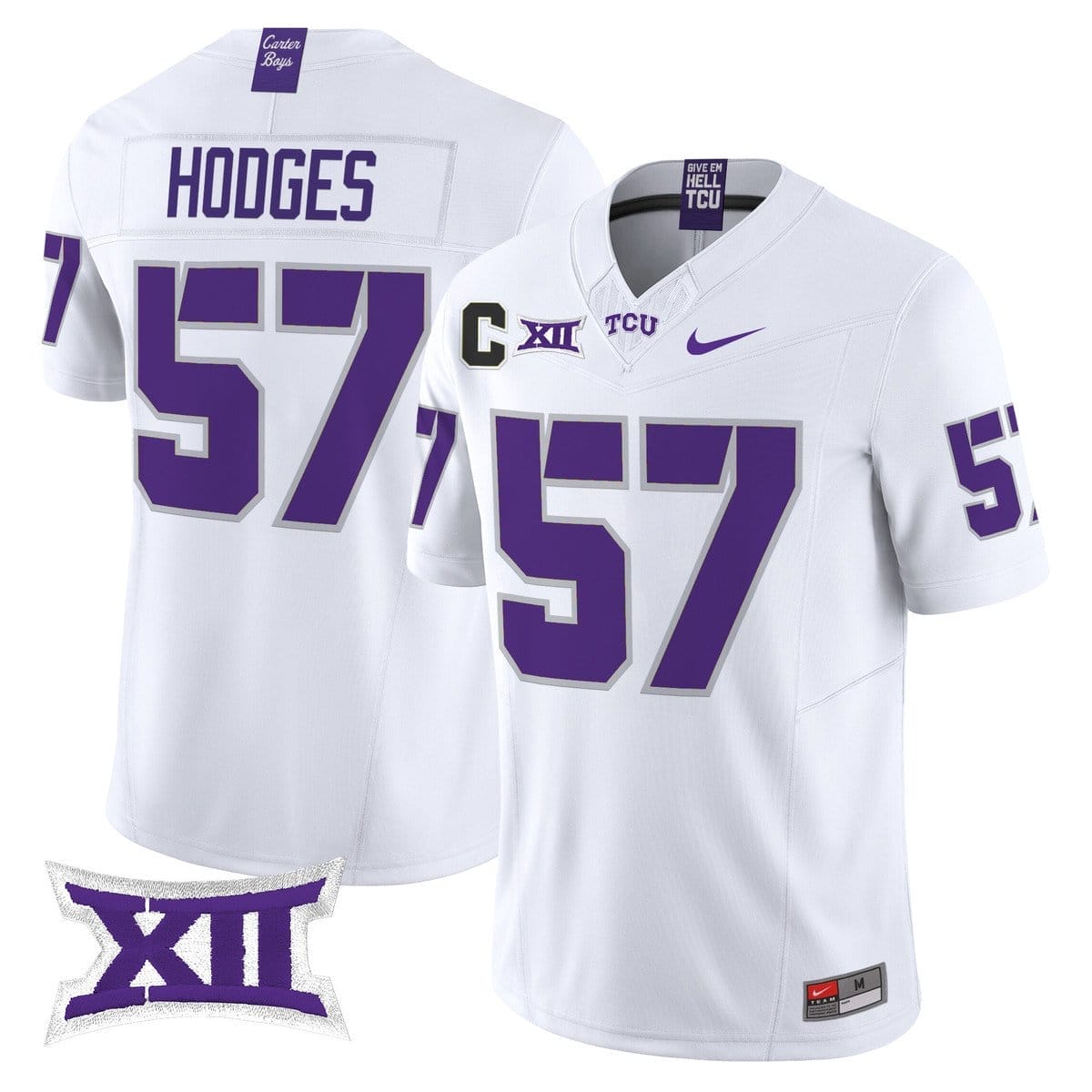 Johnny Hodges Jersey #57 TCU Horned Frogs 2025 Vapor Limited Stitched 2 Johnny Hodges Jersey #57 TCU Horned Frogs 2025 Vapor Limited Stitched - Image 2