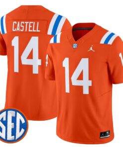 Alternative view of Jordan Castell Jersey #14 Florida Gators 1960s Throwback Vapor Limited
