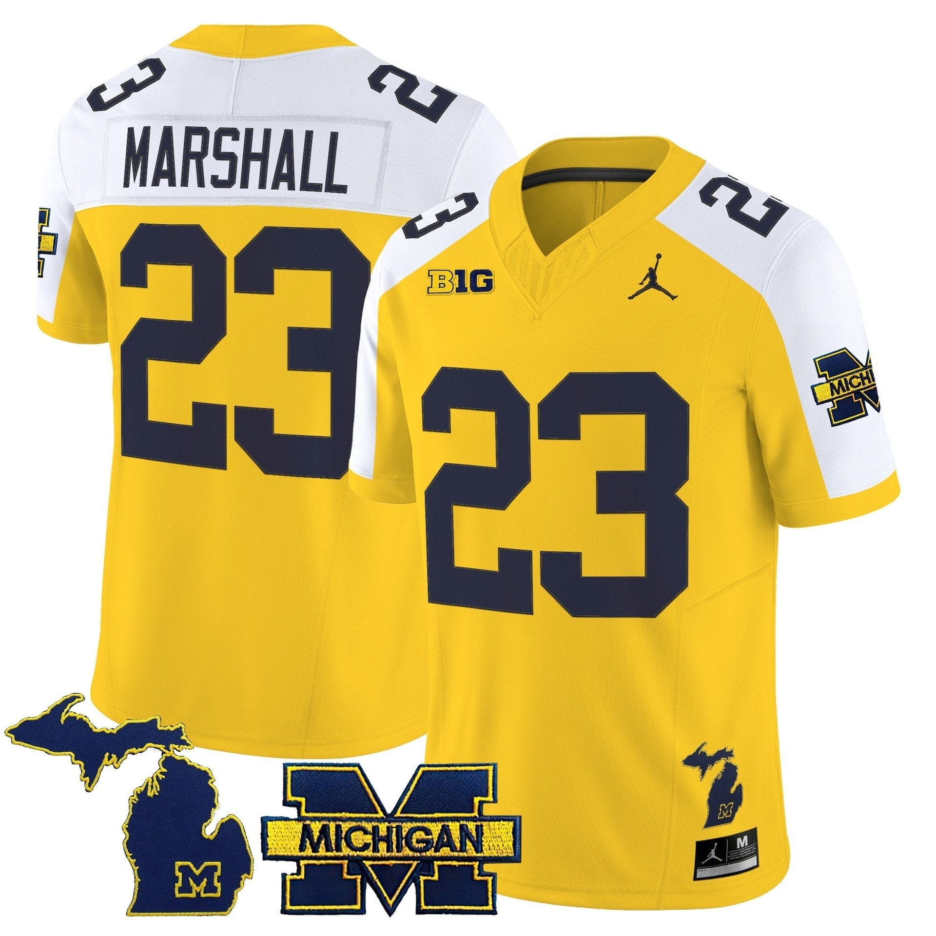 Jordan Marshall Jersey #23 Michigan Wolverines 2025 Limited V2 Stitched 2 Jordan Marshall Jersey #23 Michigan Wolverines 2025 Limited V2 Stitched - Image 2