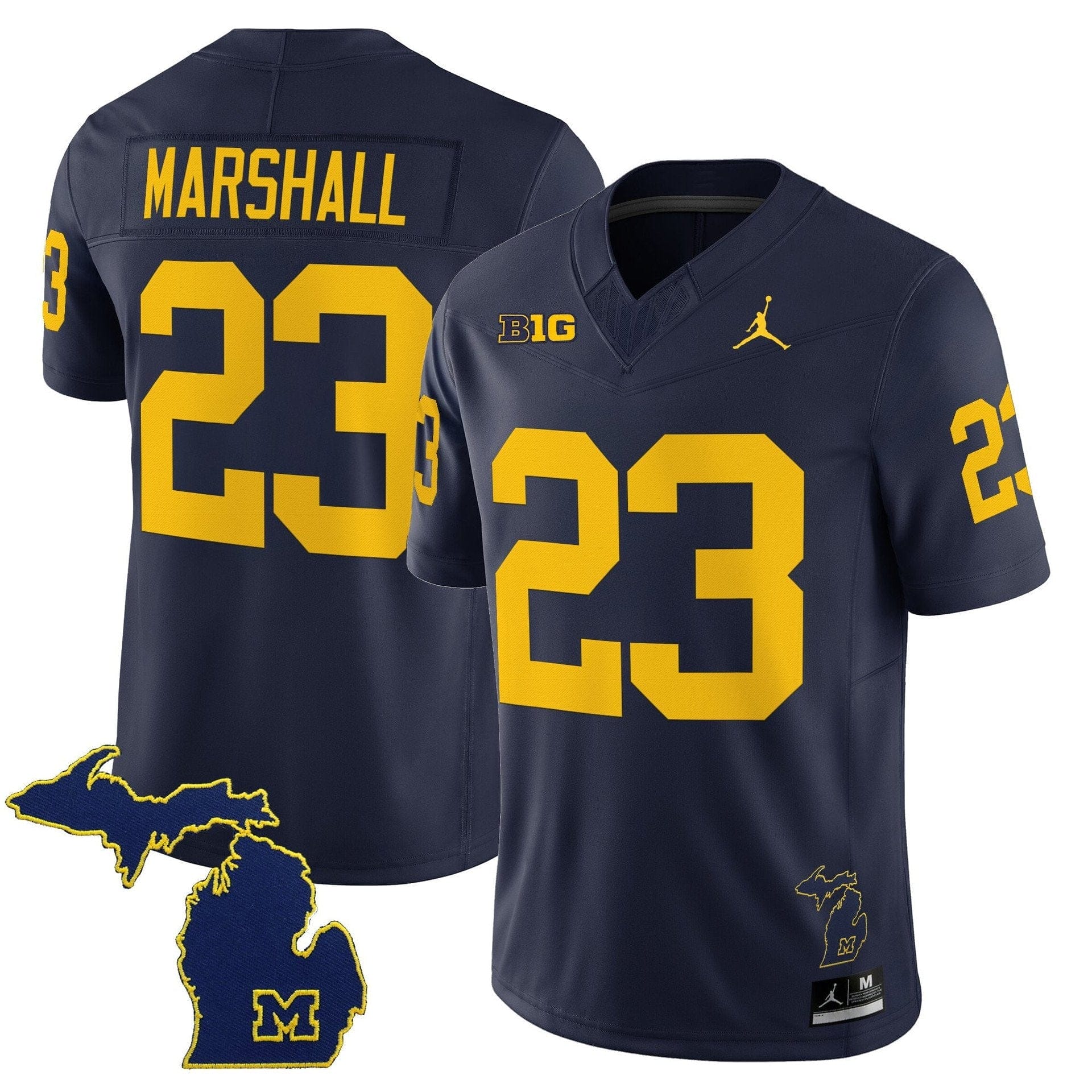 Jordan Marshall Jersey #23 Michigan Wolverines 2025 Limited V2 Stitched 5 Jordan Marshall Jersey #23 Michigan Wolverines 2025 Limited V2 Stitched - Image 5