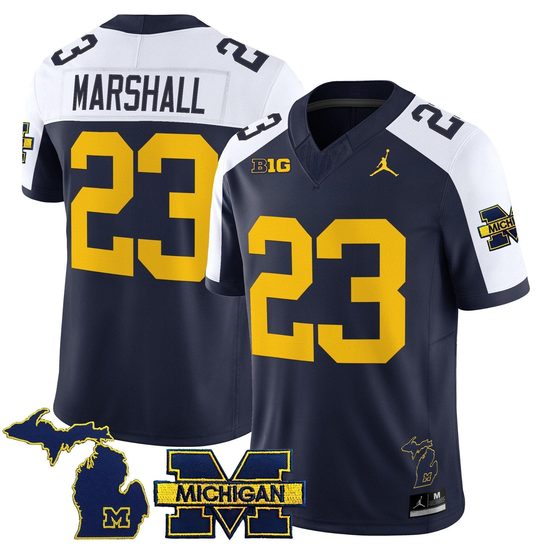 Jordan Marshall Jersey #23 Michigan Wolverines 2025 Limited V2 Stitched 4 Jordan Marshall Jersey #23 Michigan Wolverines 2025 Limited V2 Stitched - Image 4