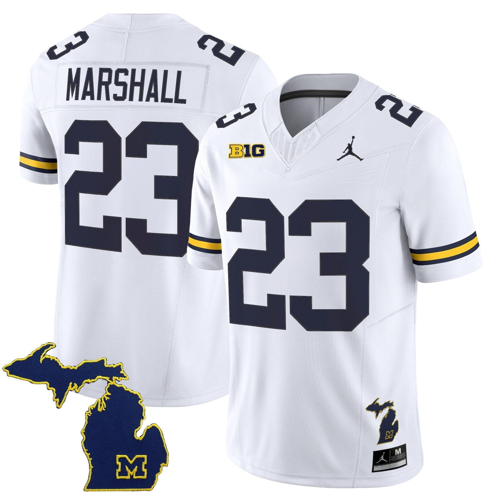 Jordan Marshall Jersey #23 Michigan Wolverines 2025 Limited V2 Stitched 1 Jordan Marshall Jersey #23 Michigan Wolverines 2025 Limited V2 Stitched