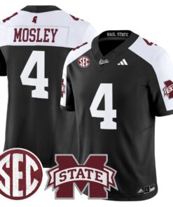 Jordan Mosley Jersey 4 Mississippi State Bulldogs Dark Mode Stitched Black Alter