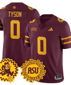 Jordyn Tyson Jersey 0 Arizona State Sun Devils 1975 Throwback Stitched Maroon