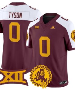 Jordyn Tyson Jersey 0 Arizona State Sun Devils 1975 Throwback Stitched Maroon Alter