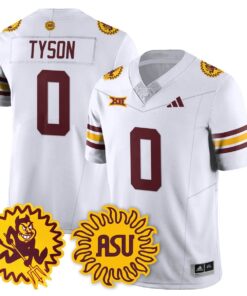 Alternative view of Jordyn Tyson Jersey #0 Arizona State Sun Devils 1975 Throwback Stitched