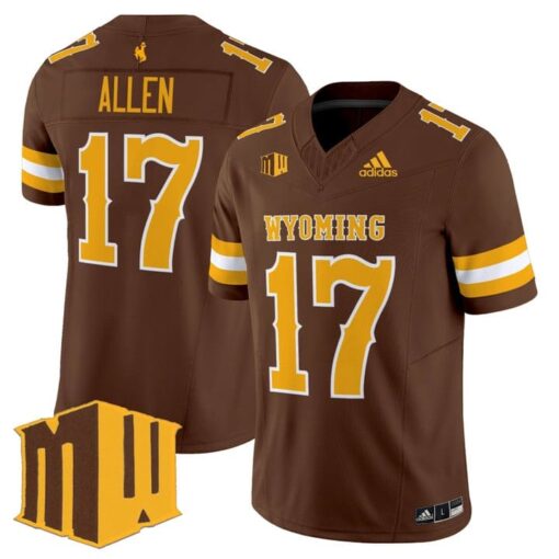 Josh Allen Jersey #17 Wyoming Cowboys 2025 Vapor Limited Stitched - Image 3