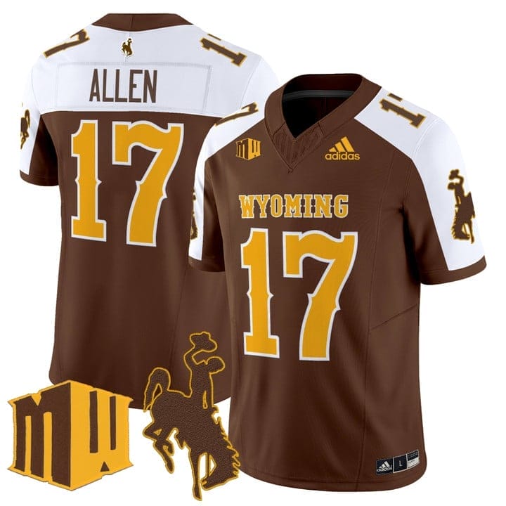 Josh Allen Jersey #17 Wyoming Cowboys 2025 Vapor Limited Stitched 2 Josh Allen Jersey #17 Wyoming Cowboys 2025 Vapor Limited Stitched - Image 2