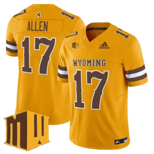 Josh Allen Jersey #17 Wyoming Cowboys 2025 Vapor Limited Stitched - Image 5