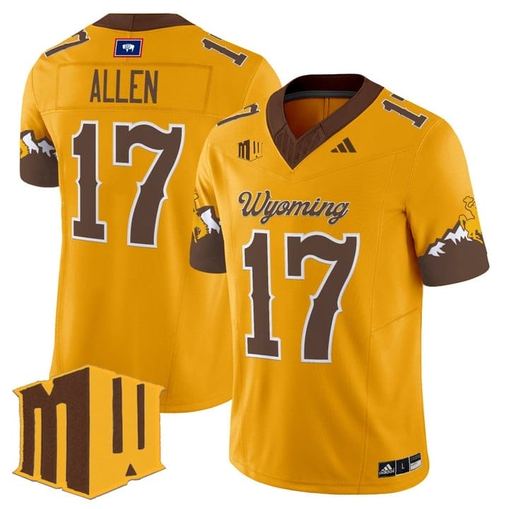 Josh Allen Jersey #17 Wyoming Cowboys 2025 Vapor Limited Stitched 4 Josh Allen Jersey #17 Wyoming Cowboys 2025 Vapor Limited Stitched - Image 4