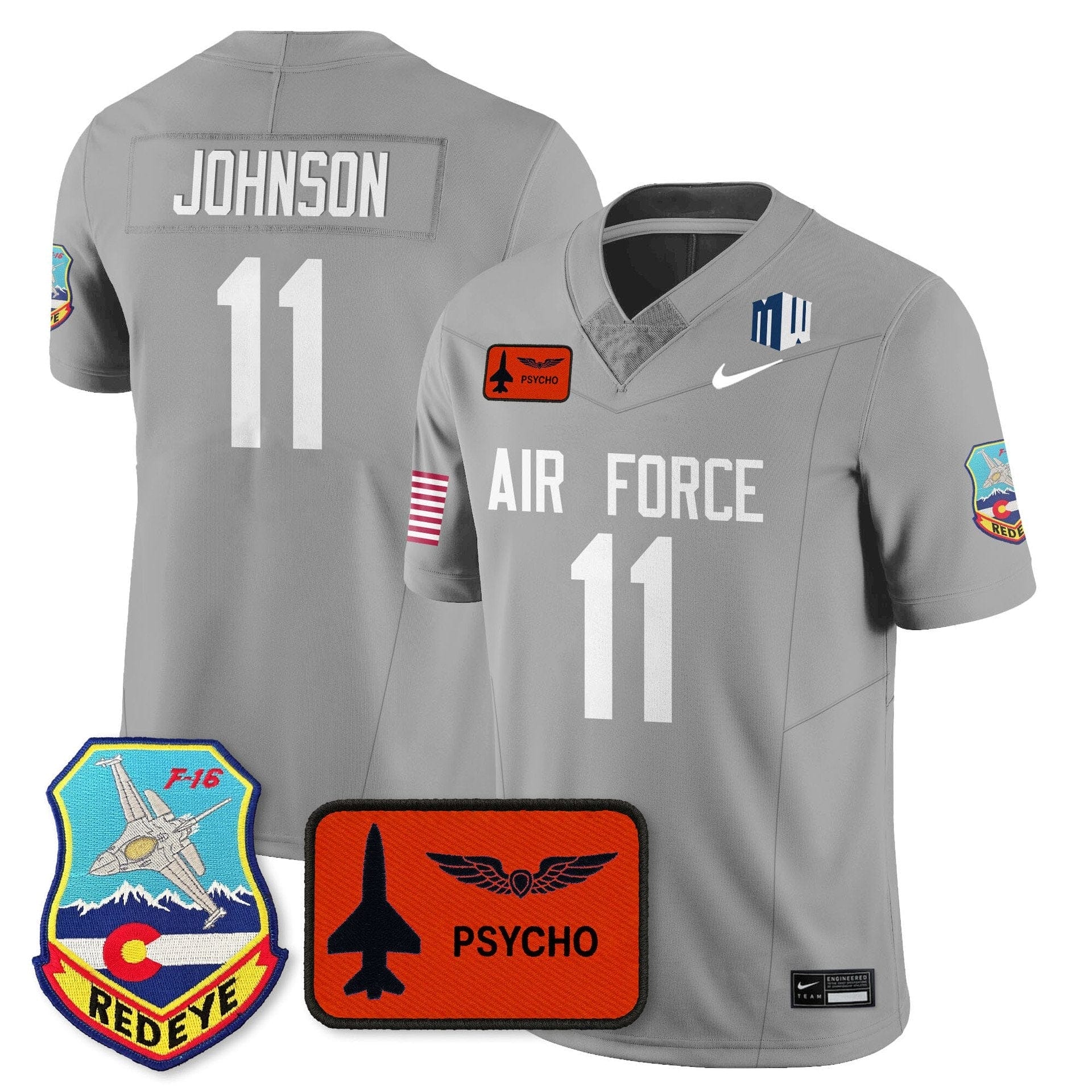 Josh Johnson Jersey #11 Air Force 2025 Honor F-16 Stitched 3 Josh Johnson Jersey #11 Air Force 2025 Honor F-16 Stitched - Image 3
