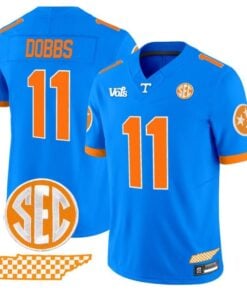 Joshua Dobbs Jersey #11 Tennessee Volunteers Blue Blaze Edition Stitched