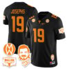 Joshua Josephs Jersey 19 Tennessee Vols Morgan Wallen 2025 Stitched Black