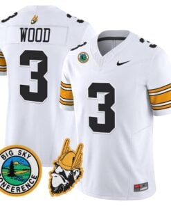 Joshua Wood Jersey 3 Idaho Vandals 1975 Throwback Limited Stitched White