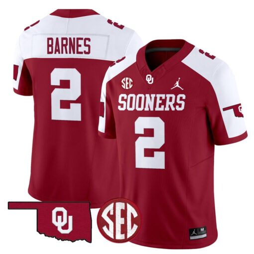 Jovantae Barnes Jersey #2 Oklahoma Sooners 2025 Limited Stitched - Image 2