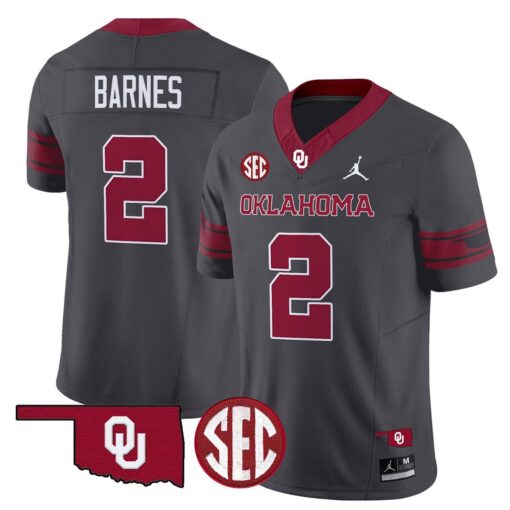 Jovantae Barnes Jersey #2 Oklahoma Sooners 2025 Limited Stitched - Image 3