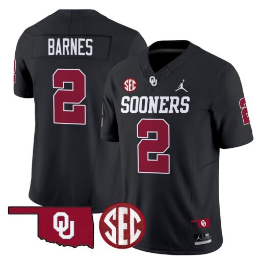 Jovantae Barnes Jersey #2 Oklahoma Sooners 2025 Limited Stitched - Image 5