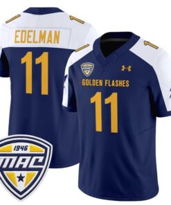 Julian Edelman Jersey 11 Kent State Golden Flashes 2025 Stitched Navy Alter