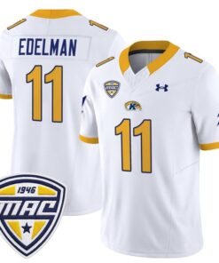 Alternative view of Julian Edelman Jersey #11 Kent State Golden Flashes 2025 Stitched