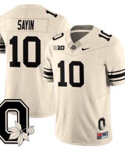 Alternative view of Julian Sayin Jersey #10 Ohio State Buckeyes 2025 Limited Stitched