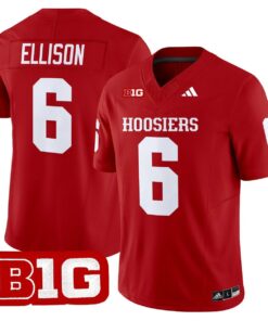 Justice Ellison Jersey 6 Indiana Hoosiers 2025 Limited Stitched Crimson