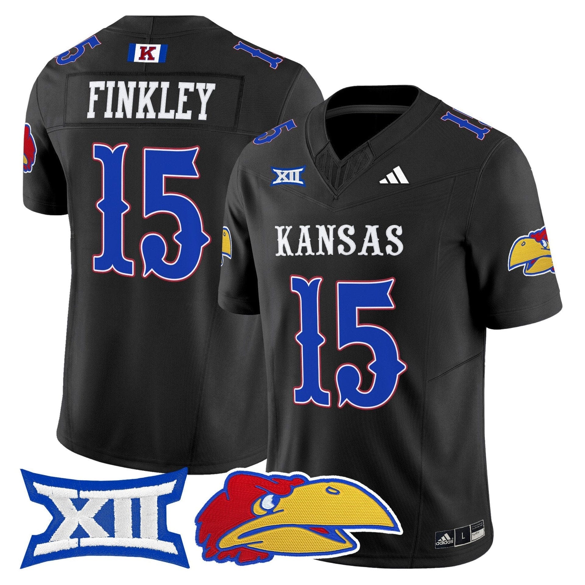 Justice Finkley Jersey #15 Kansas Jayhawks 2025 Vapor Limited Stitched