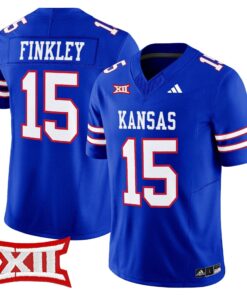 Justice Finkley Jersey 15 Kansas Jayhawks 2025 Vapor Limited Stitched Royal