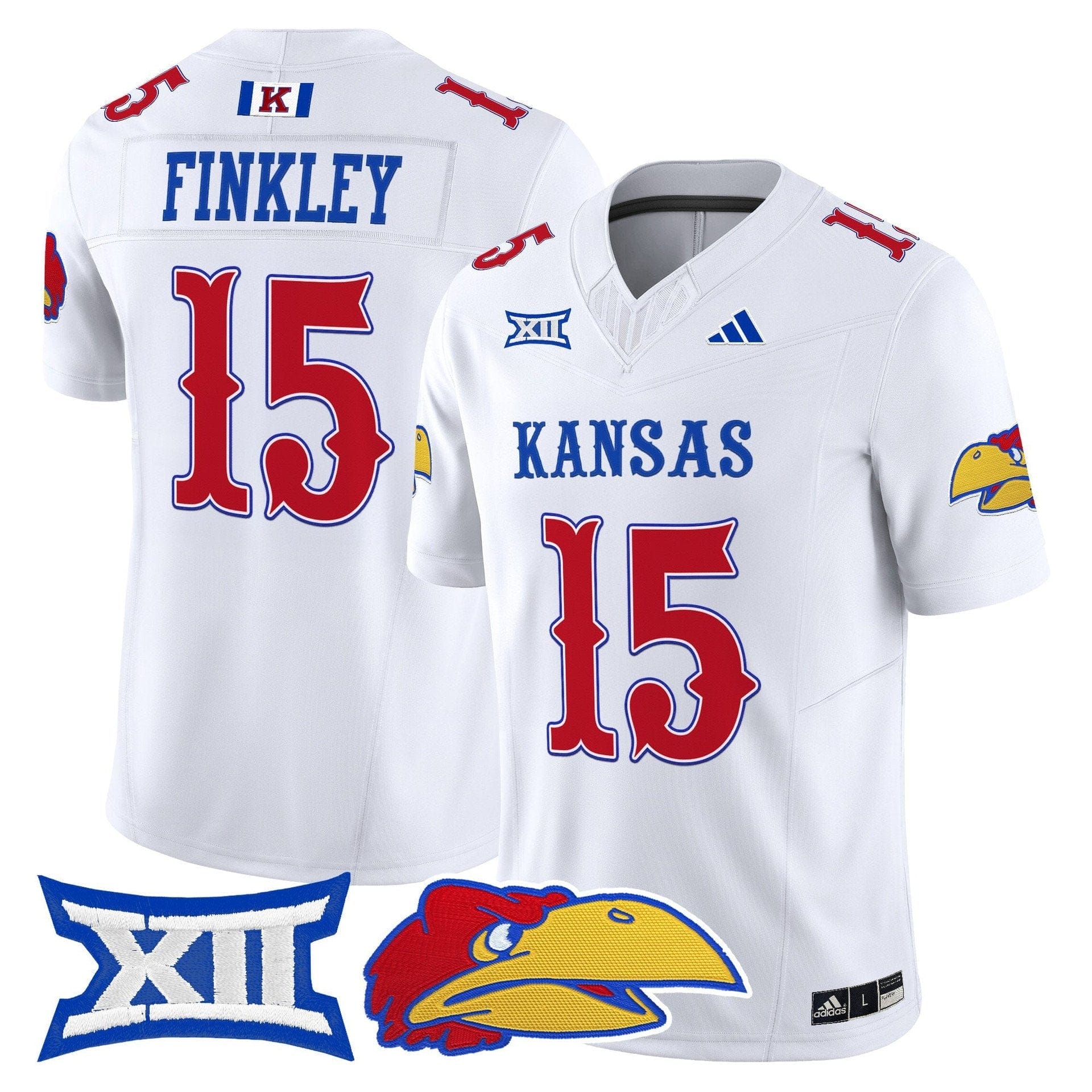 Justice Finkley Jersey #15 Kansas Jayhawks 2025 Vapor Limited Stitched - Image 2