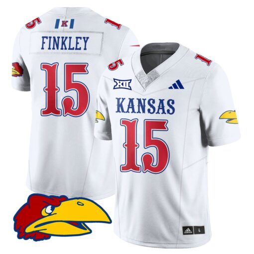 Justice Finkley Jersey #15 Kansas Jayhawks Football 2025 Limited Stitched - Image 2