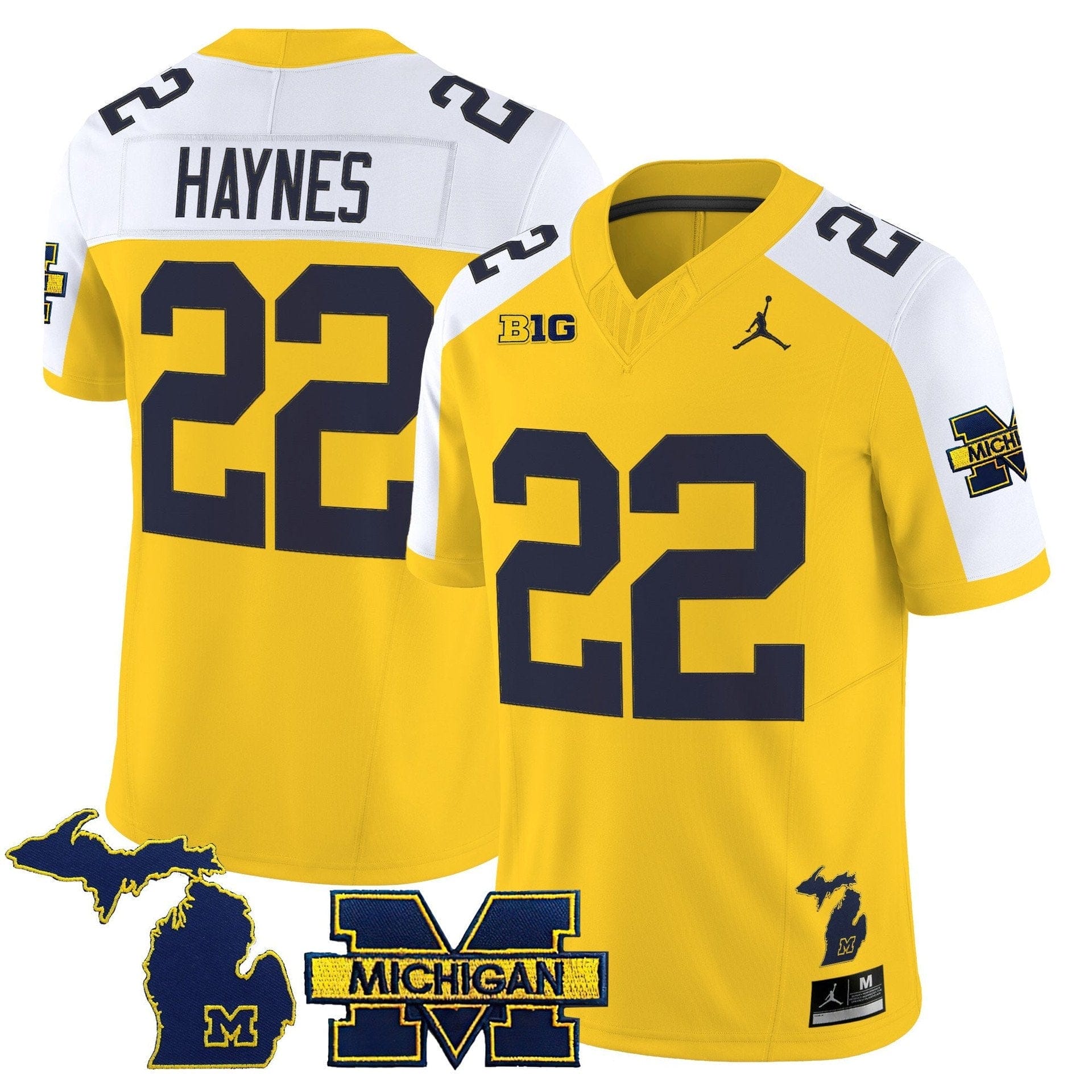 Justice Haynes Jersey #22 Michigan Wolverines 2025 Limited V2 Stitched 2 Justice Haynes Jersey #22 Michigan Wolverines 2025 Limited V2 Stitched - Image 2