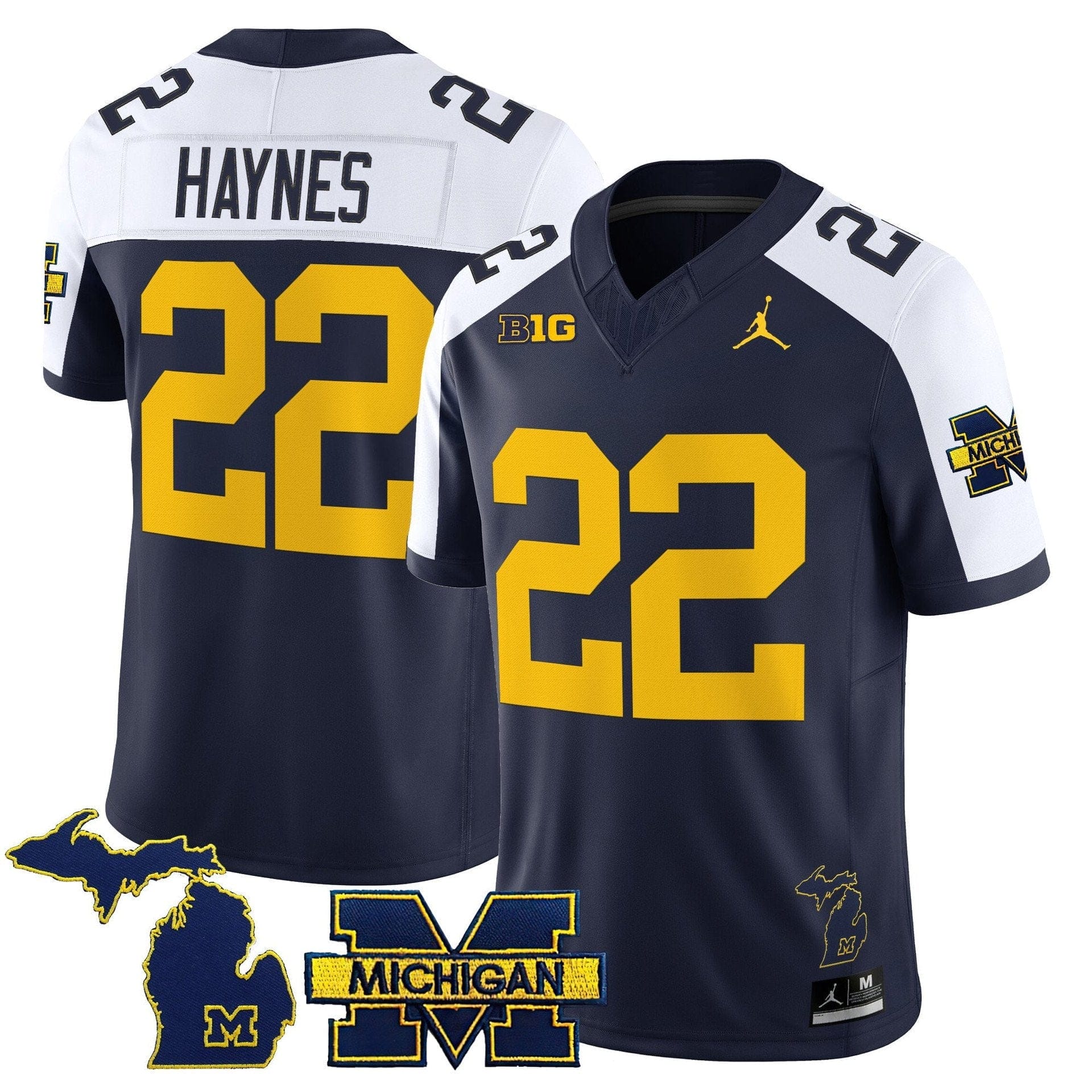 Justice Haynes Jersey #22 Michigan Wolverines 2025 Limited V2 Stitched 4 Justice Haynes Jersey #22 Michigan Wolverines 2025 Limited V2 Stitched - Image 4