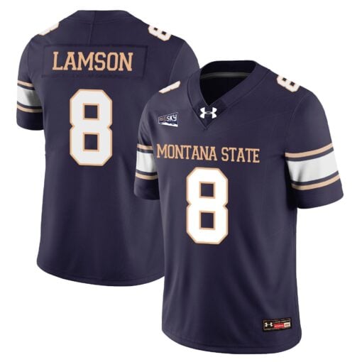 Justin Lamson Jersey #8 Montana State Bobcat Football 2025 Stitched - Image 3
