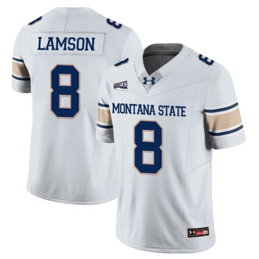 Justin Lamson Jersey #8 Montana State Bobcat Football 2025 Stitched - Image 2