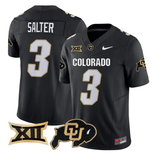 Kaidon Salter Jersey #3 Colorado Buffaloes 2025 Vapor Limited Stitched
