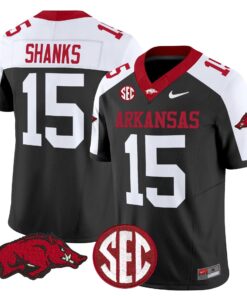 Kam Shanks Jersey 15 Arkansas Razorbacks Limited Stitched Black Alter