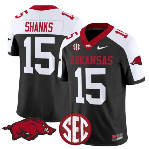 Kam Shanks Jersey #15 Arkansas Razorbacks Limited Stitched - Image 3